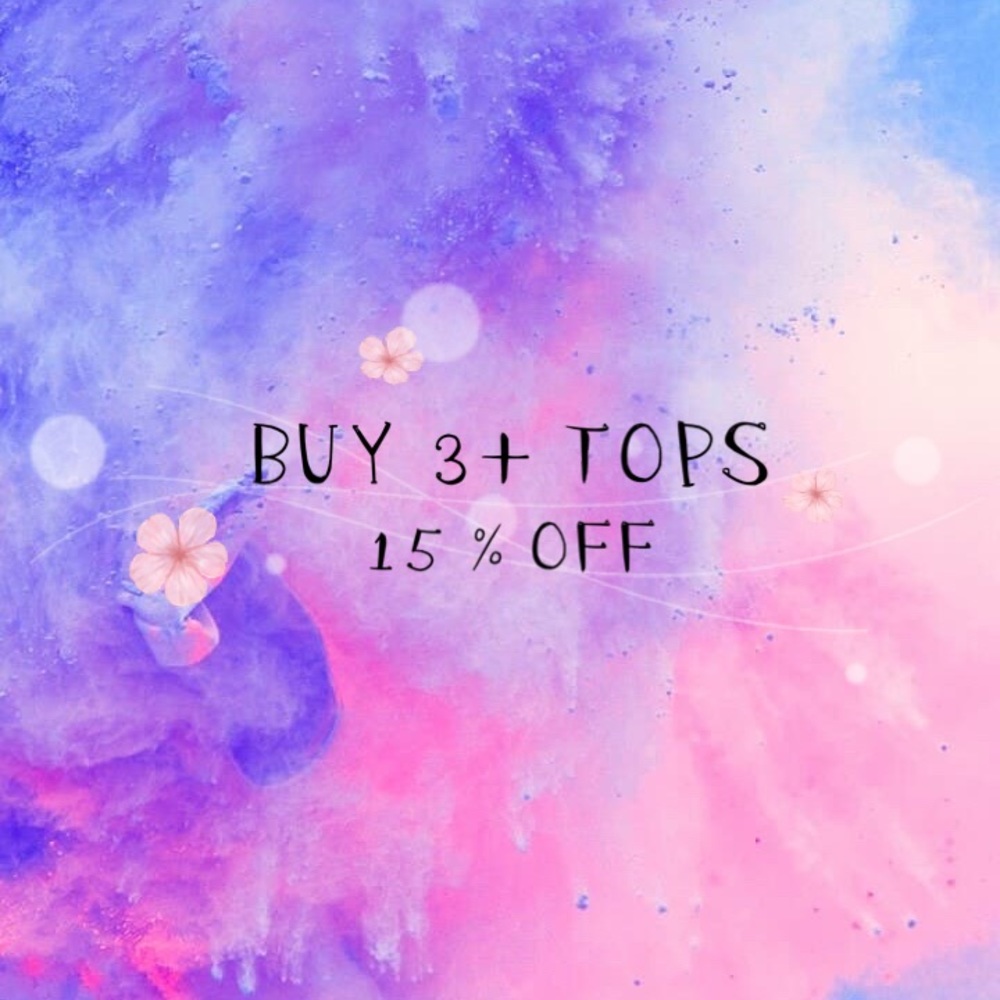 15% off 3 or more tops